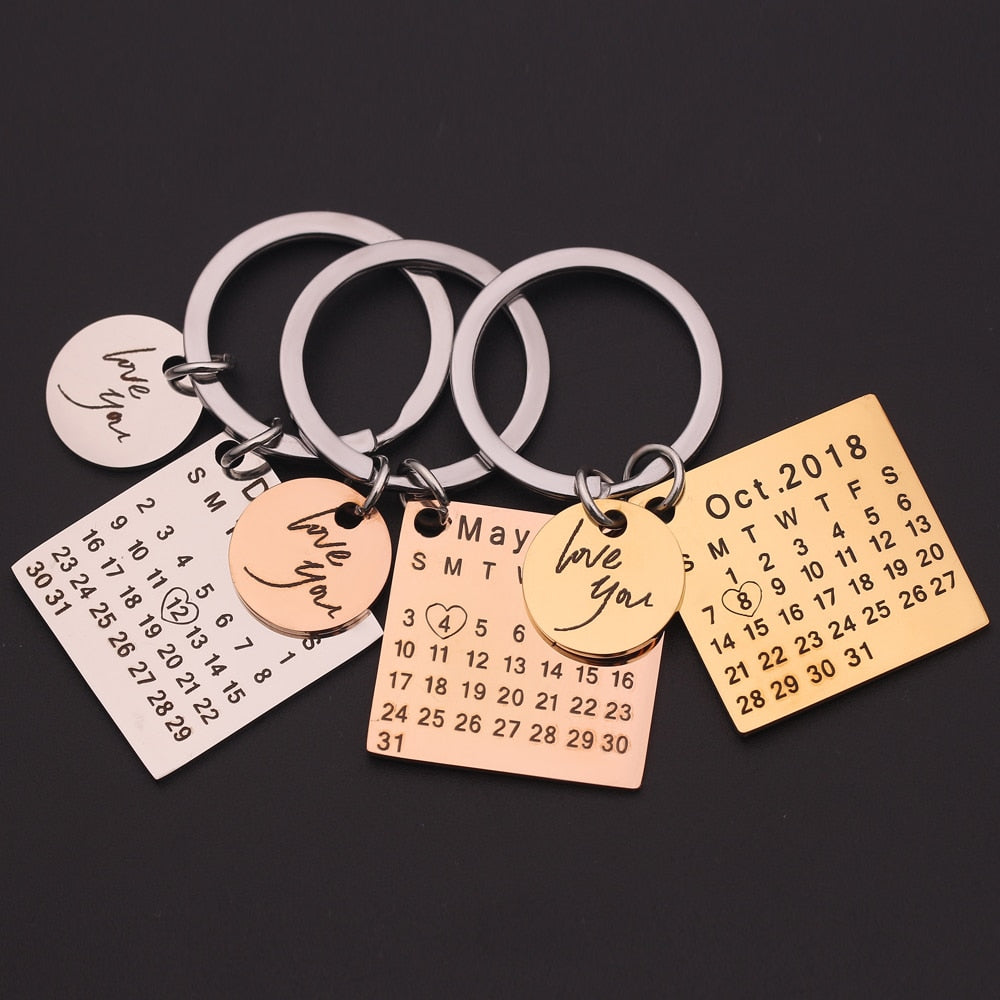 Personalized Calendar Keychain
