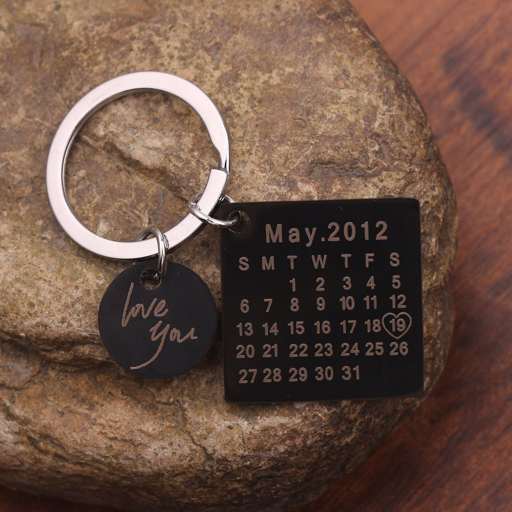 Personalized Calendar Keychain