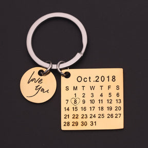 Personalized Calendar Keychain