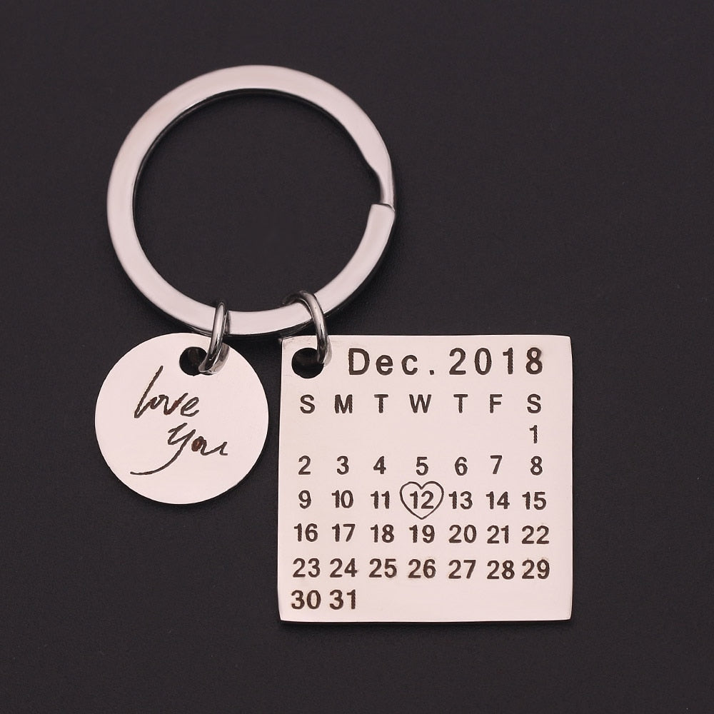 Personalized Calendar Keychain